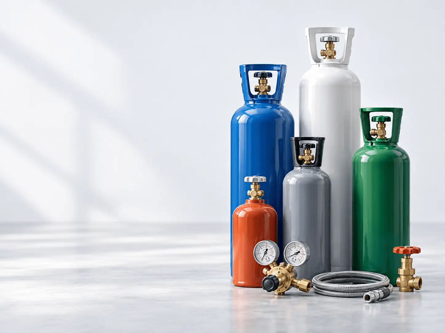distributor gas industri - tabung